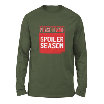 Spoiler Alert Men/Unisex Drop Shoulder Sweatshirt in Military Green color